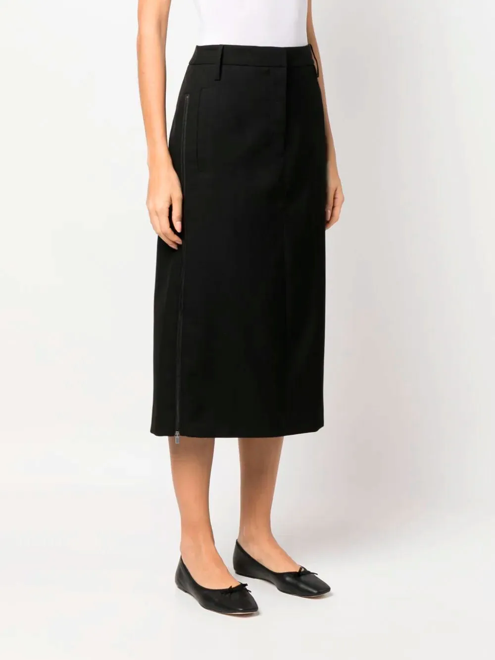 A-line midi skirt