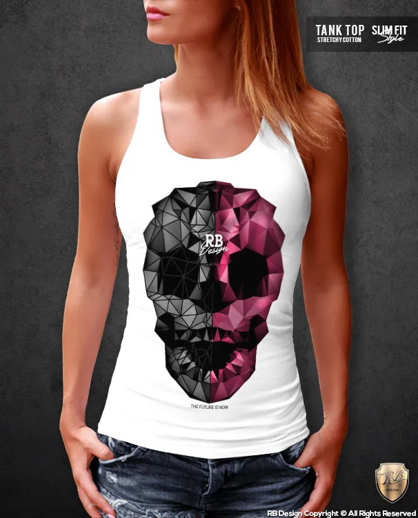 Abstract Designer Skull T-shirt Unique RB Design Top WD351