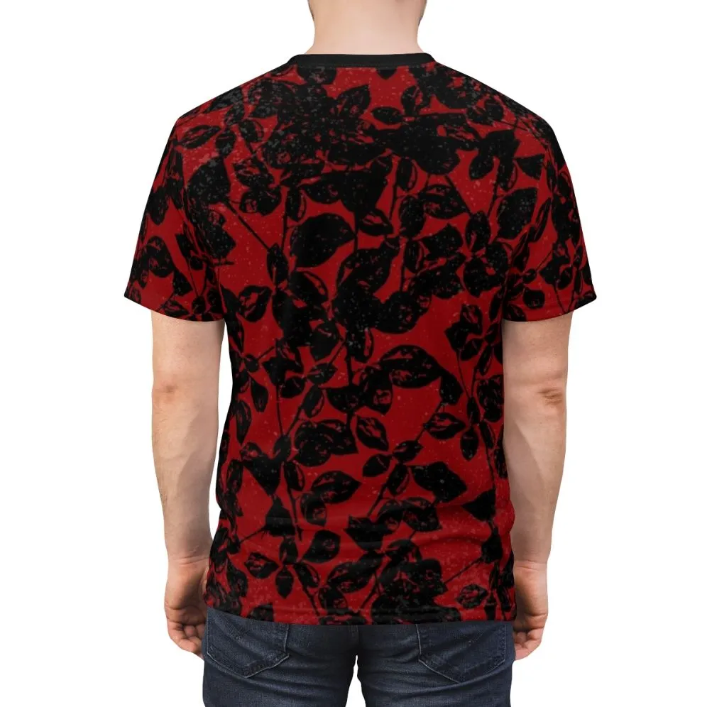 Abstract Texture T-Shirt with Geometric Pattern