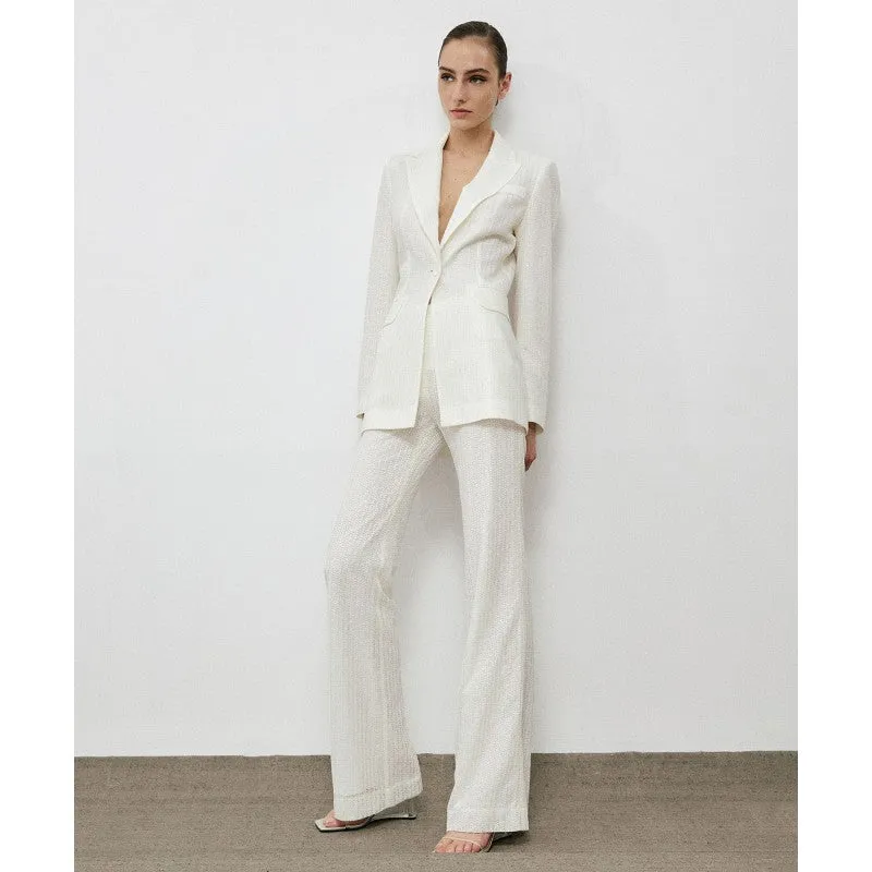 Access White Sequin Blazer