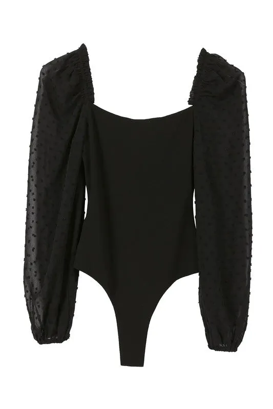 Adeline shirring sleeve bodysuit