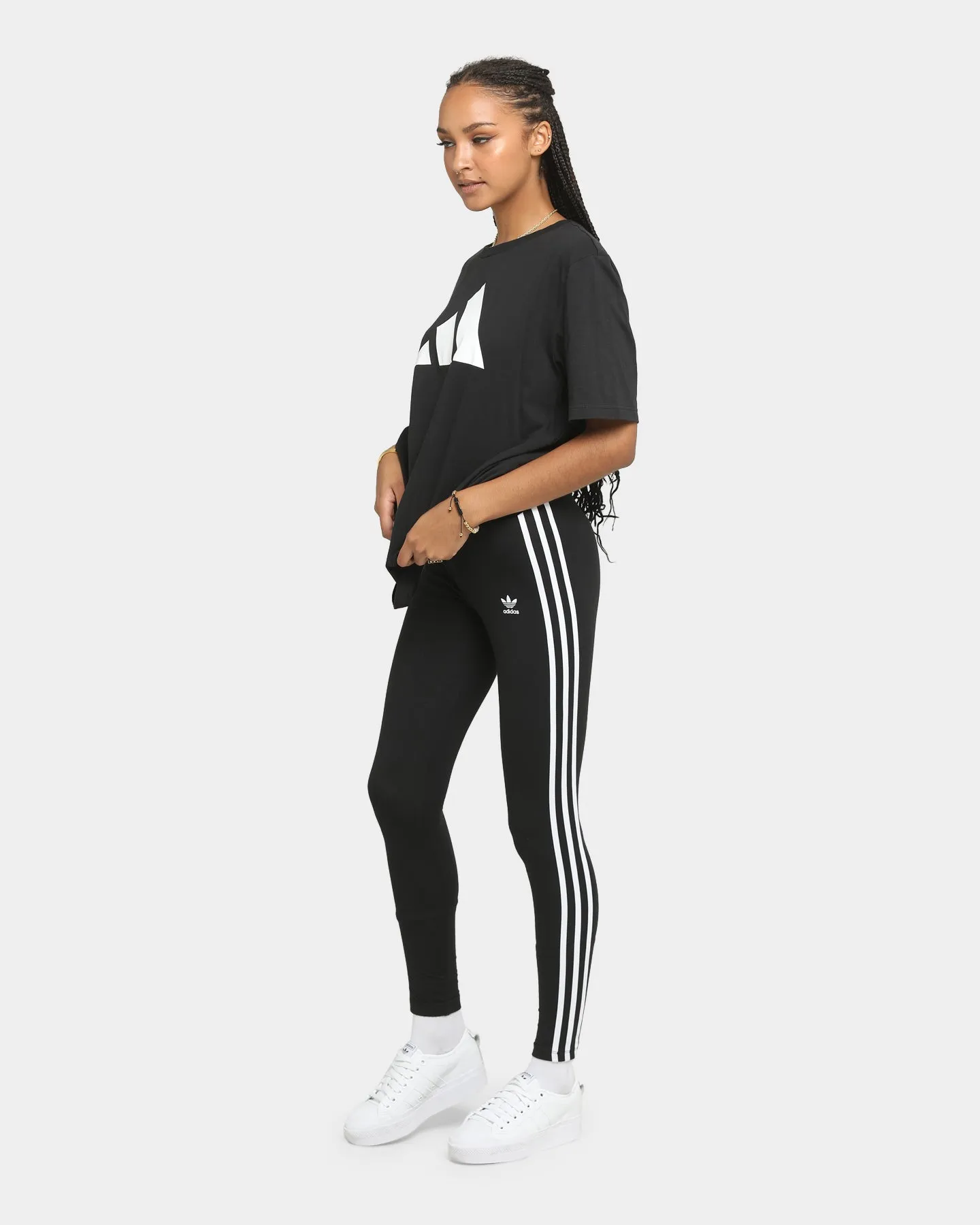 Adidas 3 Stripe Tight Black