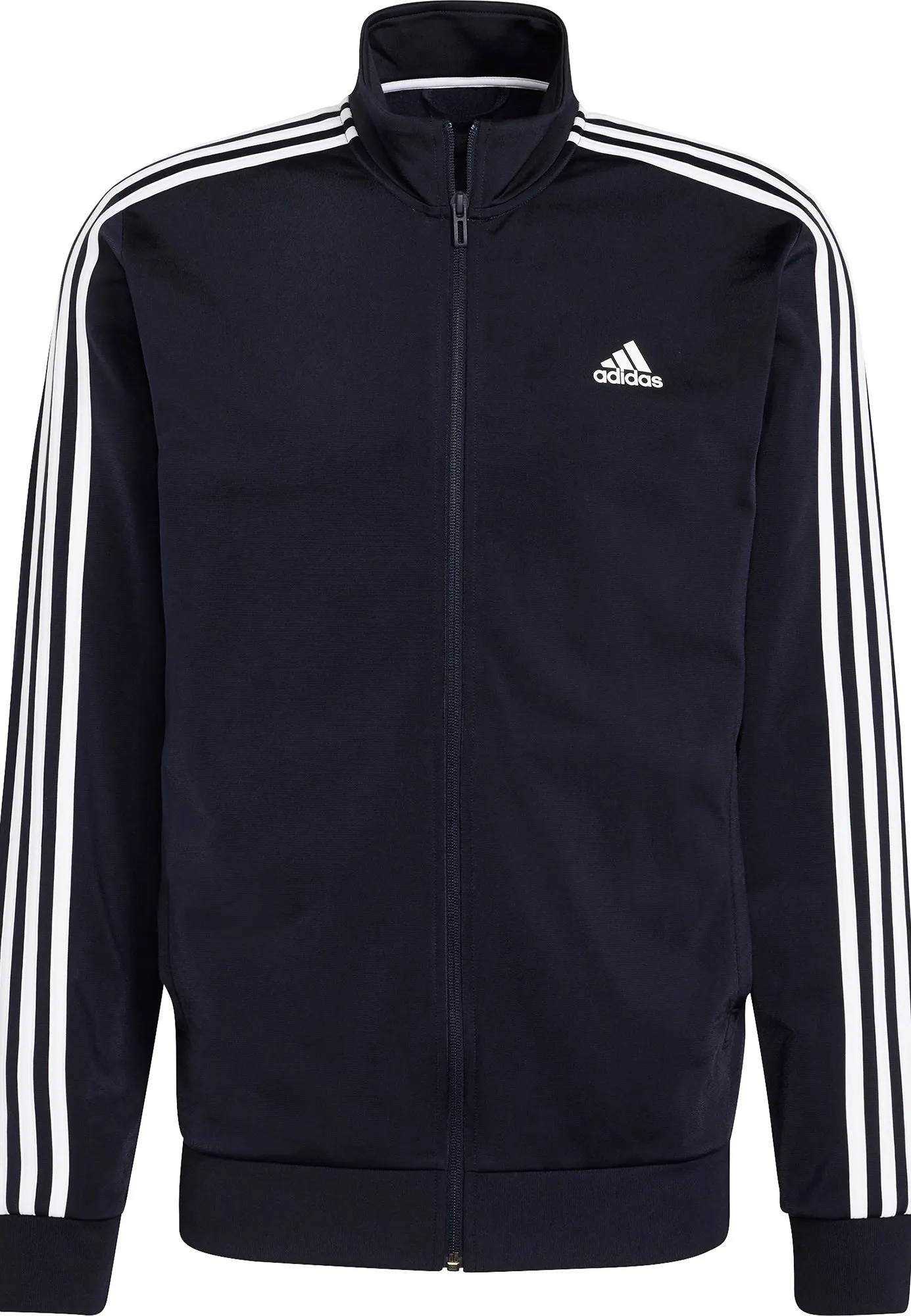 adidas Essentials Warm Up 3 Stripes Mens Track Jacket - Navy