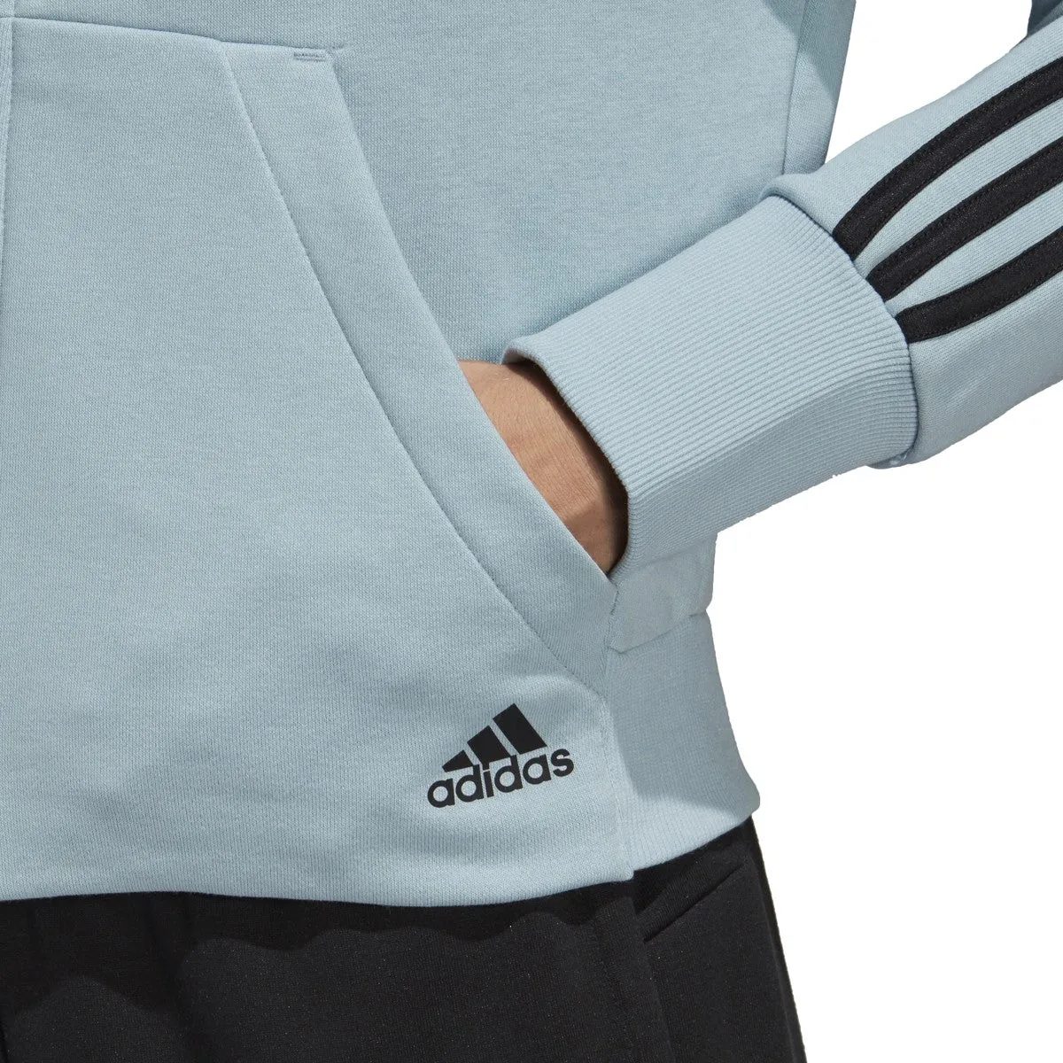 Adidas Women's Athletics Must Have 3-Stripes French Terry Hoodie Ash Grey