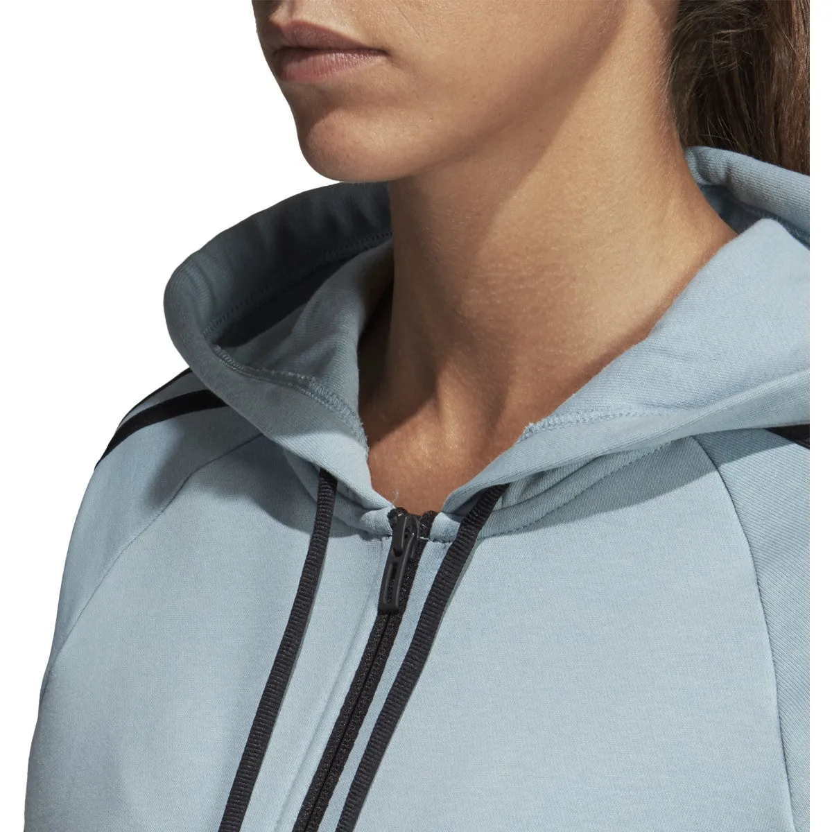 Adidas Women's Athletics Must Have 3-Stripes French Terry Hoodie Ash Grey