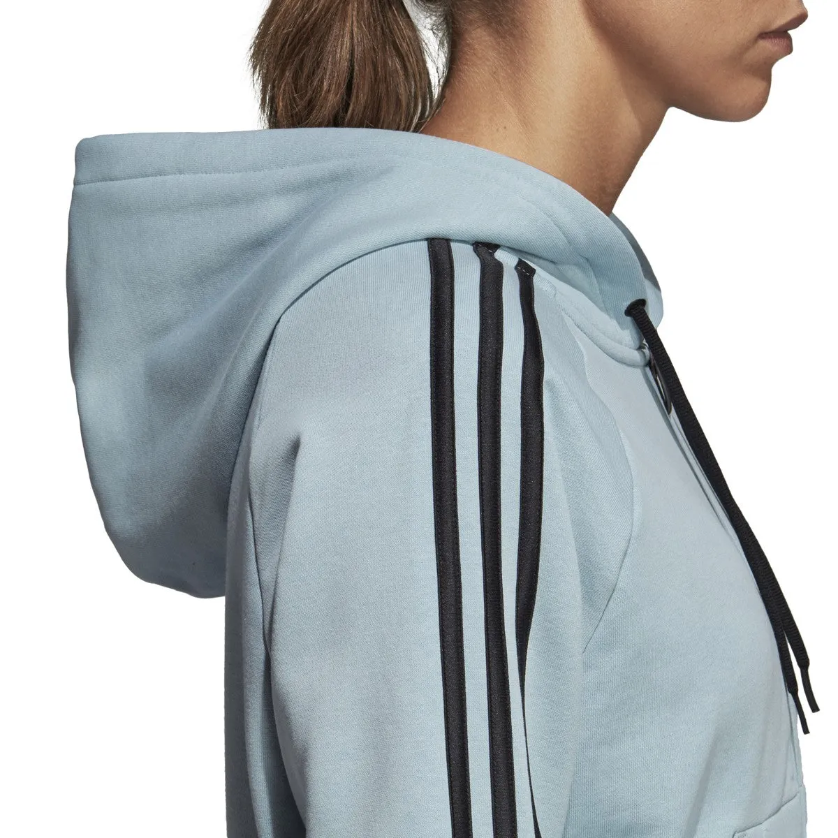 Adidas Women's Athletics Must Have 3-Stripes French Terry Hoodie Ash Grey