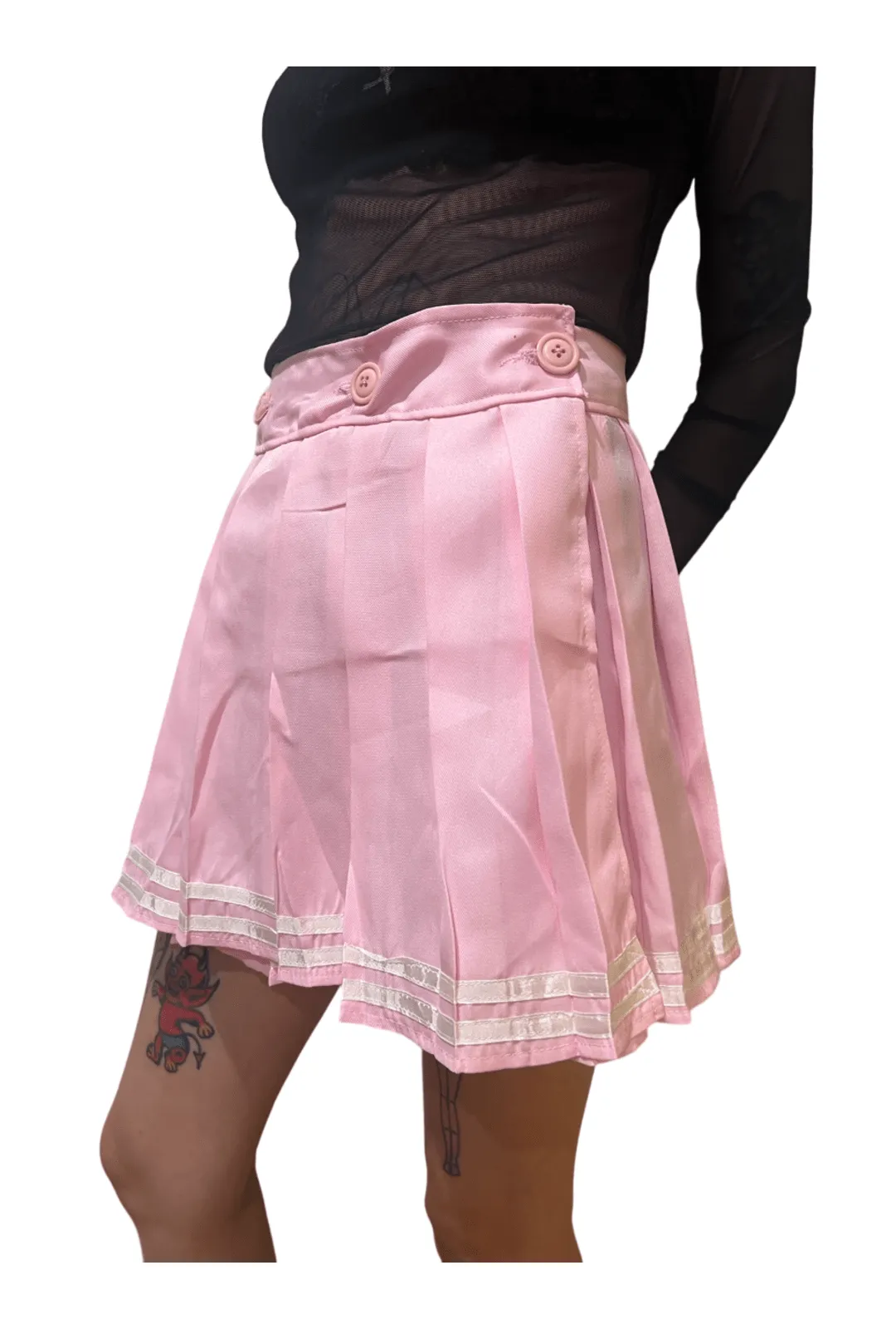 Adjustable Pink Cheerleader Skirt