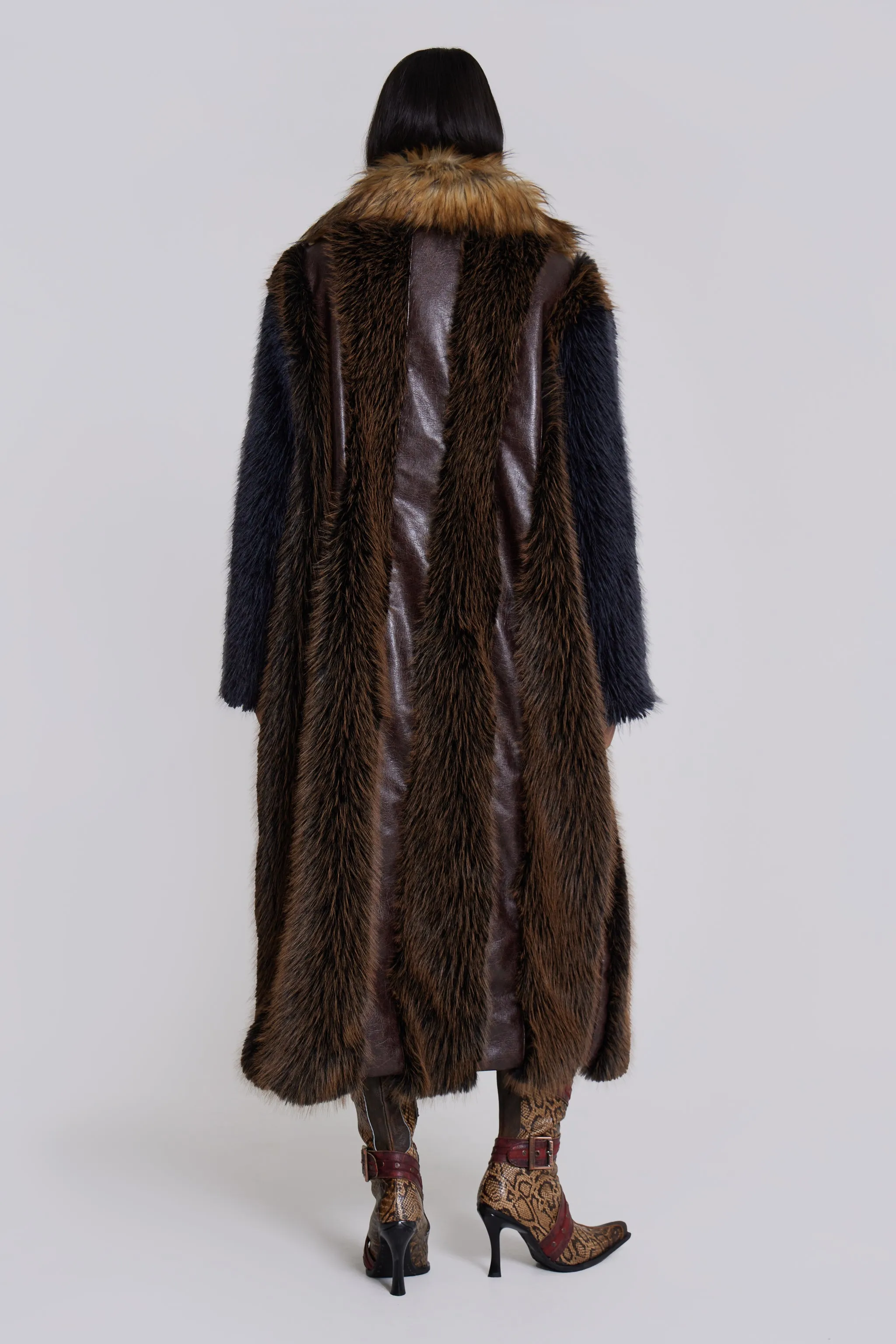 Agatha Brown Faux Fur Coat