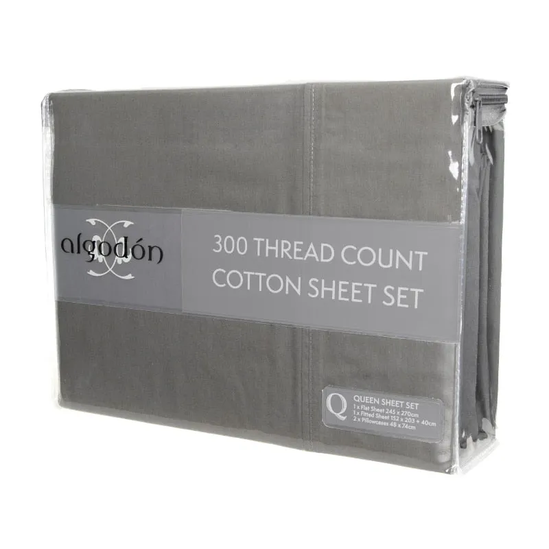 Algodon 300 Thread Count Cotton Sheet Set