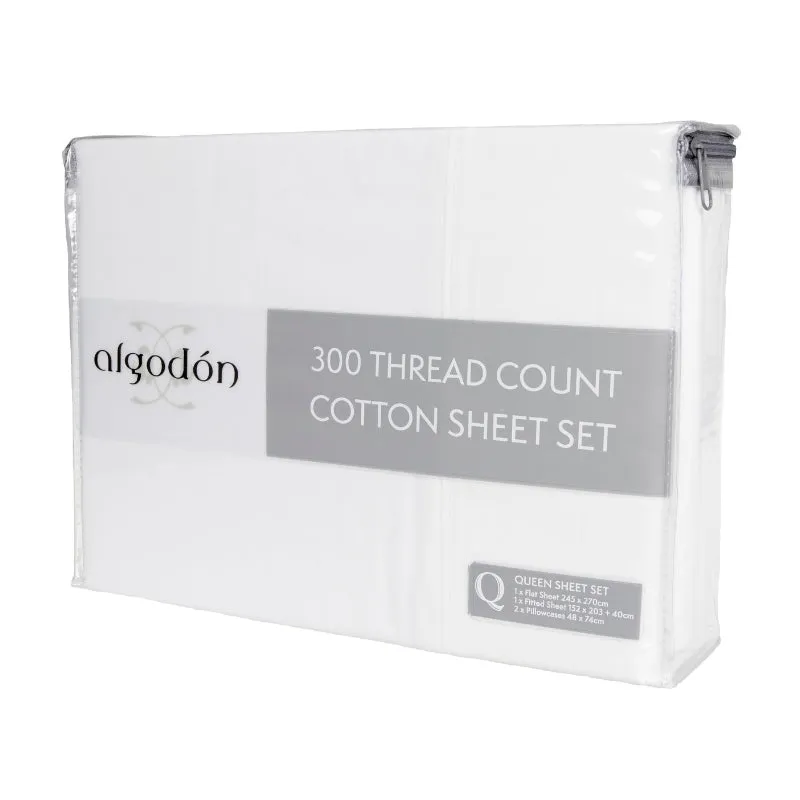 Algodon 300 Thread Count Cotton Sheet Set