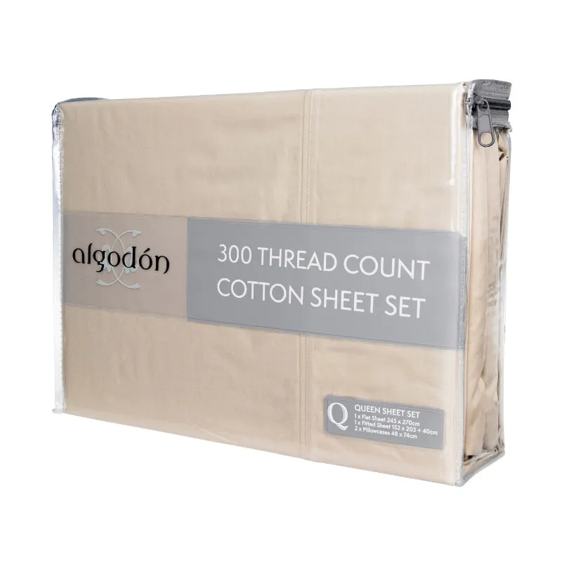 Algodon 300 Thread Count Cotton Sheet Set