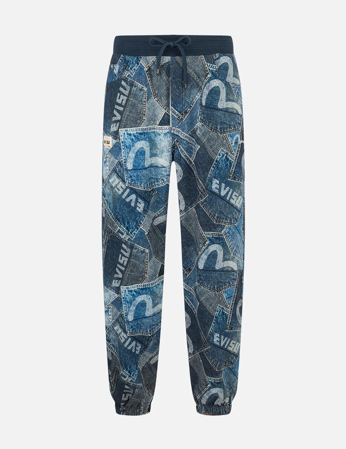 Allover Logo and Seagull Pocket Digital Print Loose Fit Sweatpants