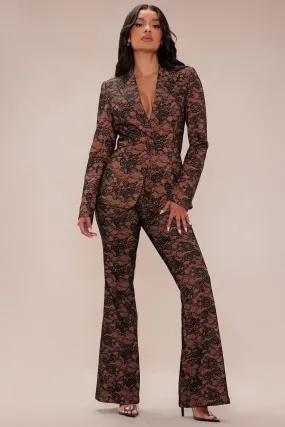 Always On Time Lace Suit Set - Black/combo