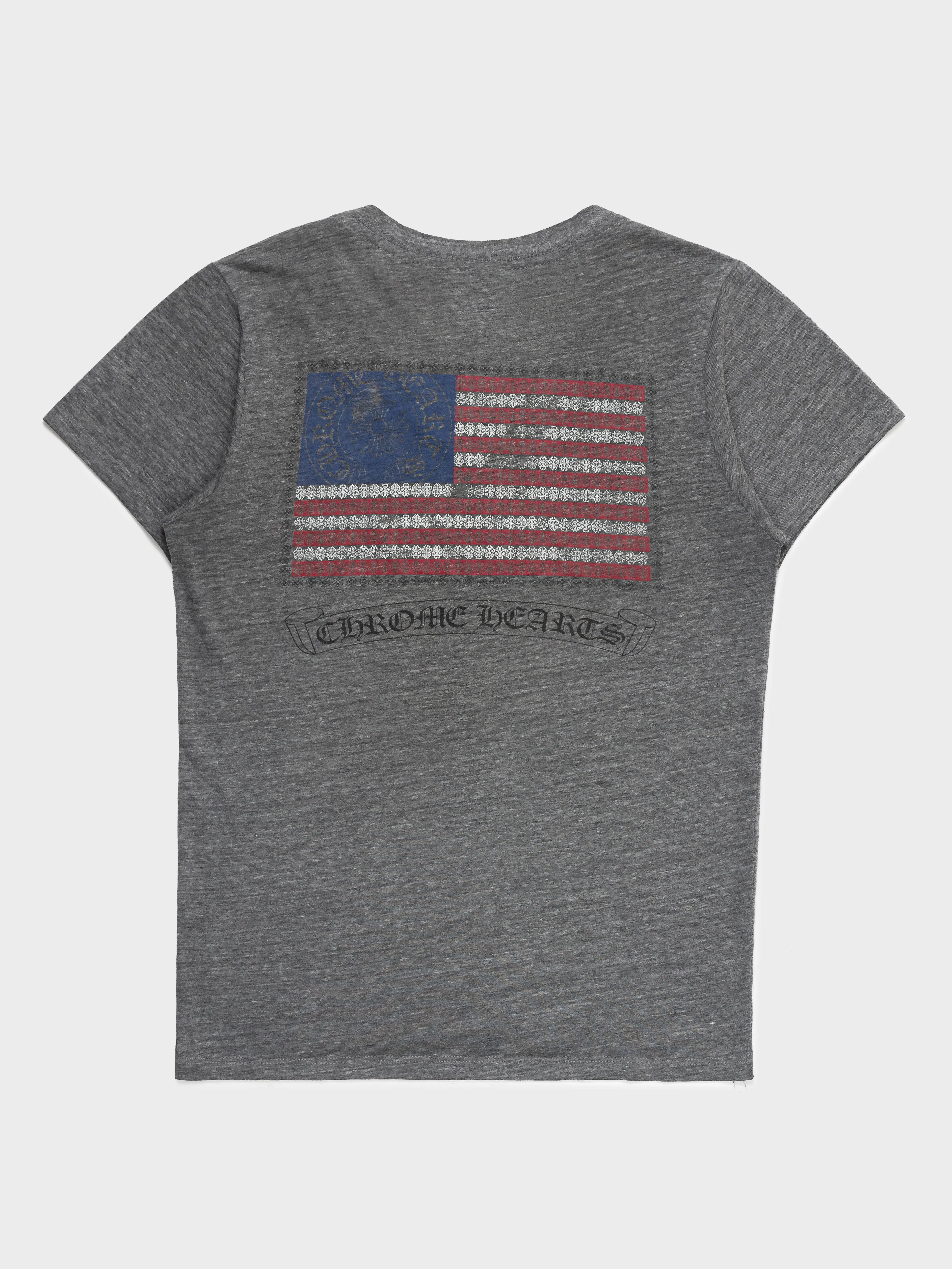 American Flag V Neck Shirt