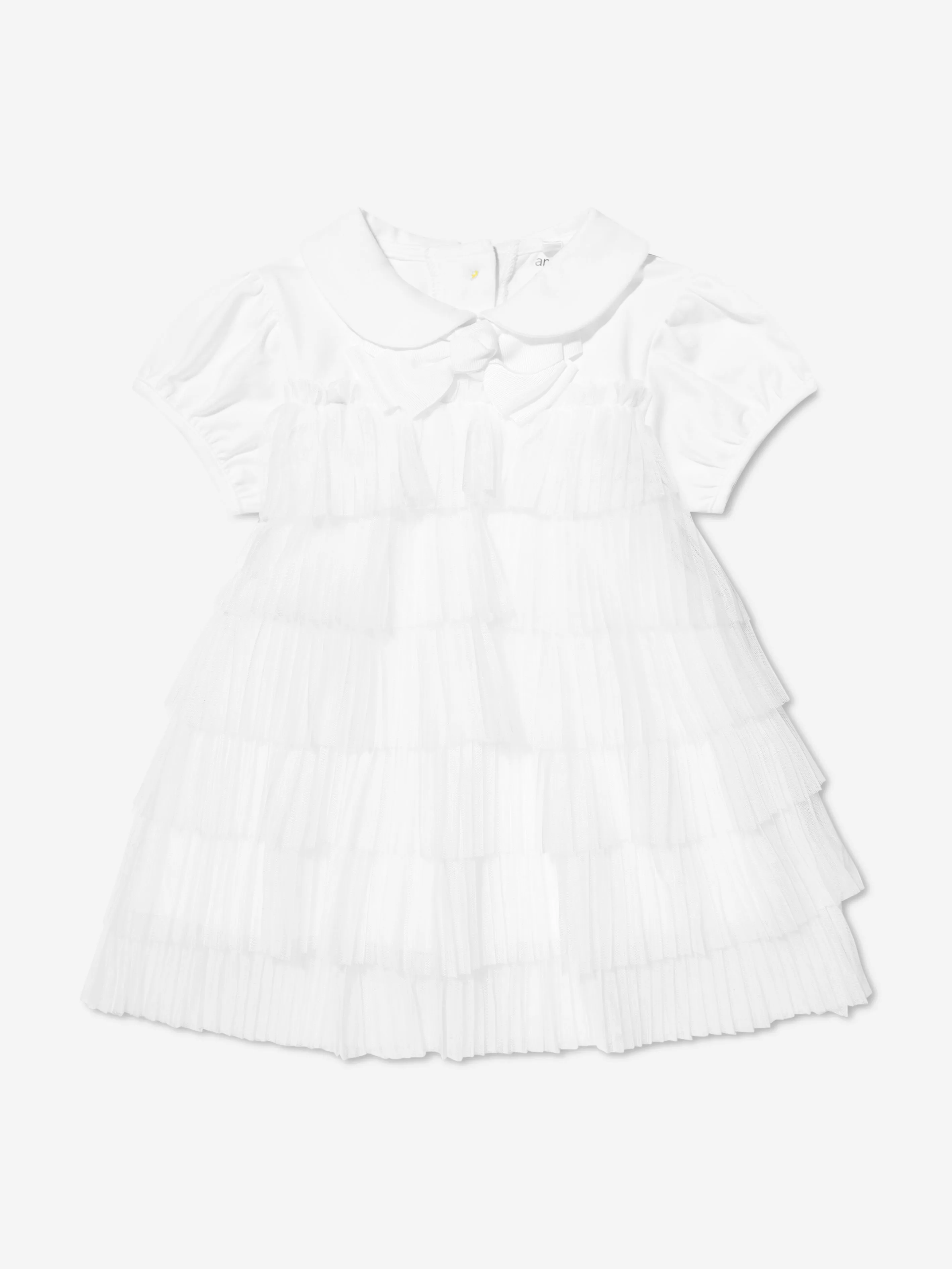 Angels Face Baby Girls Tallulah Pleated Dress in White