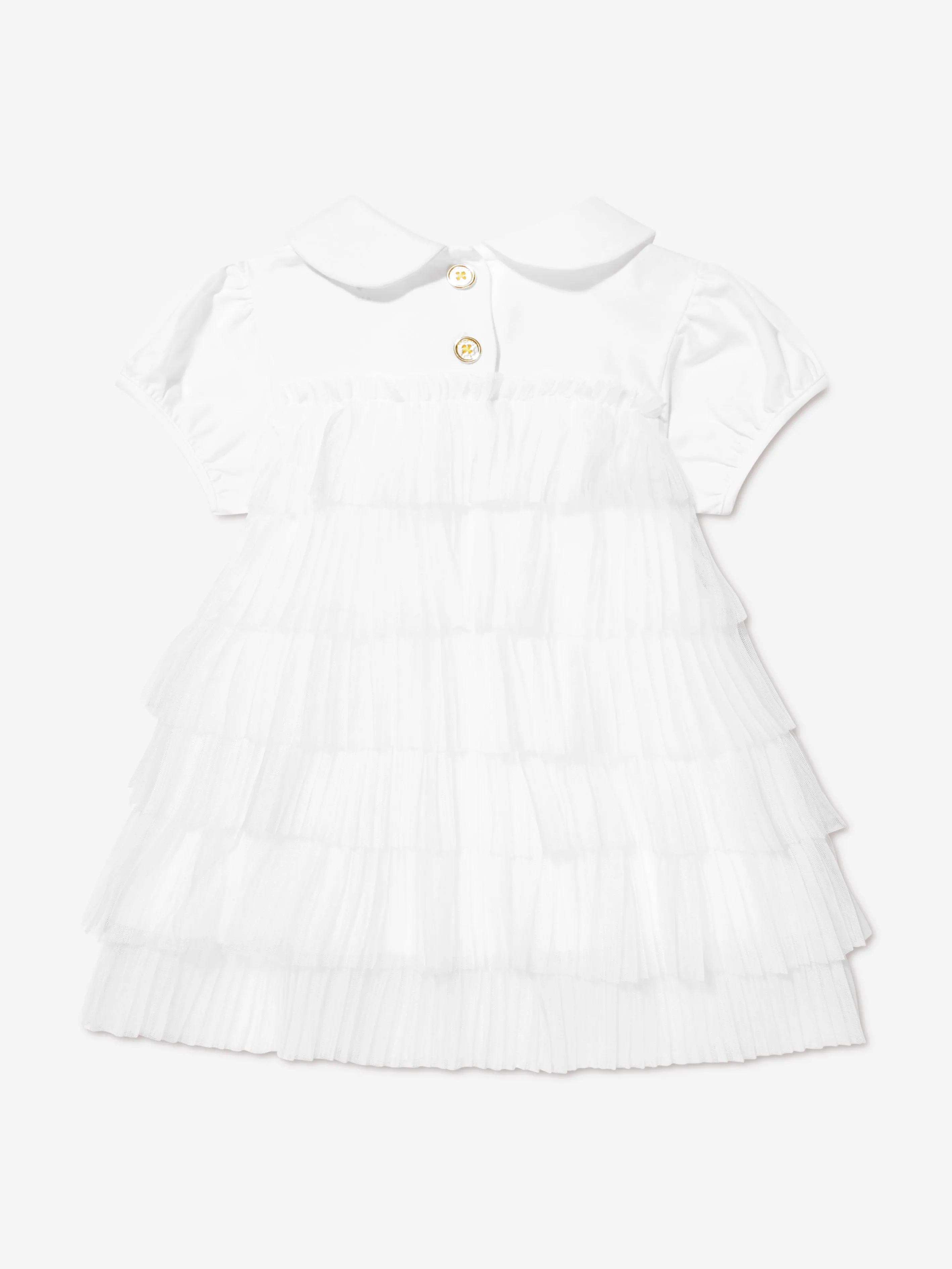 Angels Face Baby Girls Tallulah Pleated Dress in White