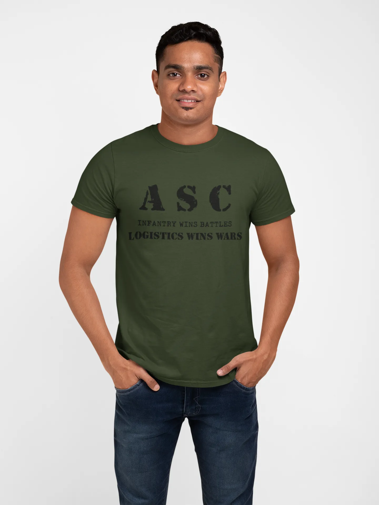 ASC T-shirt - ASC, Infantry Wins Battles, Logistics Wins Wars (Men)