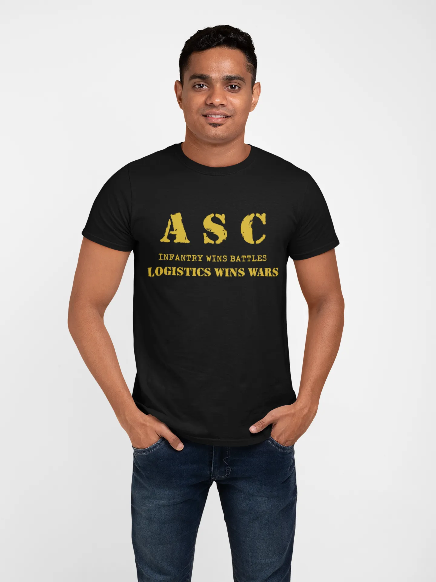 ASC T-shirt - ASC, Infantry Wins Battles, Logistics Wins Wars (Men)