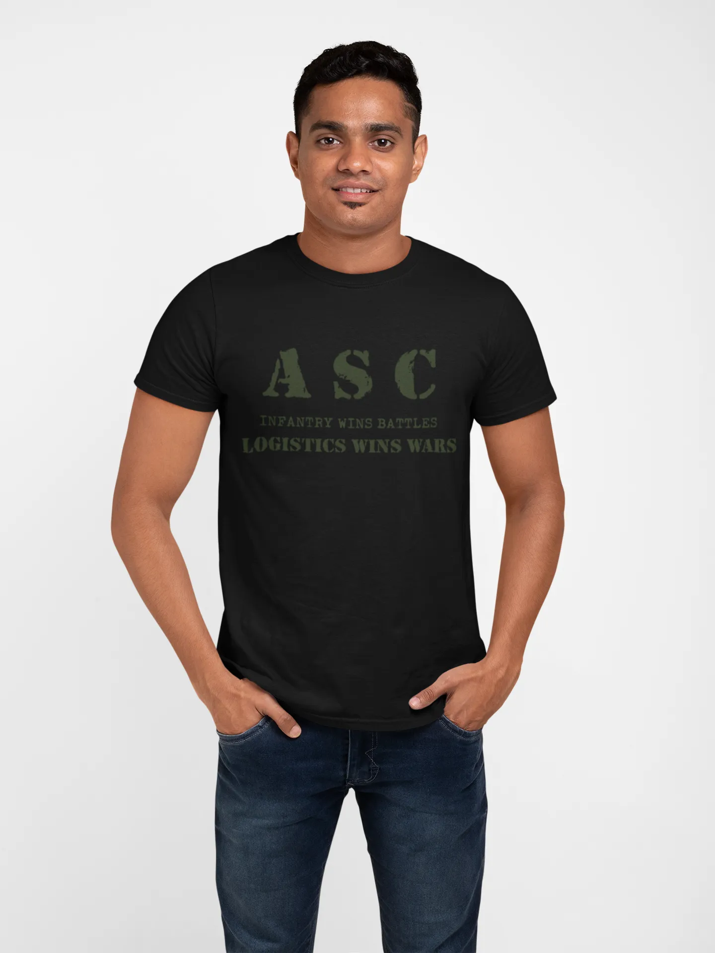 ASC T-shirt - ASC, Infantry Wins Battles, Logistics Wins Wars (Men)