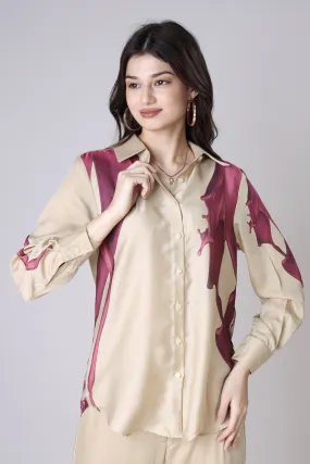 Attractive Caramel Comfort Fit Shirt