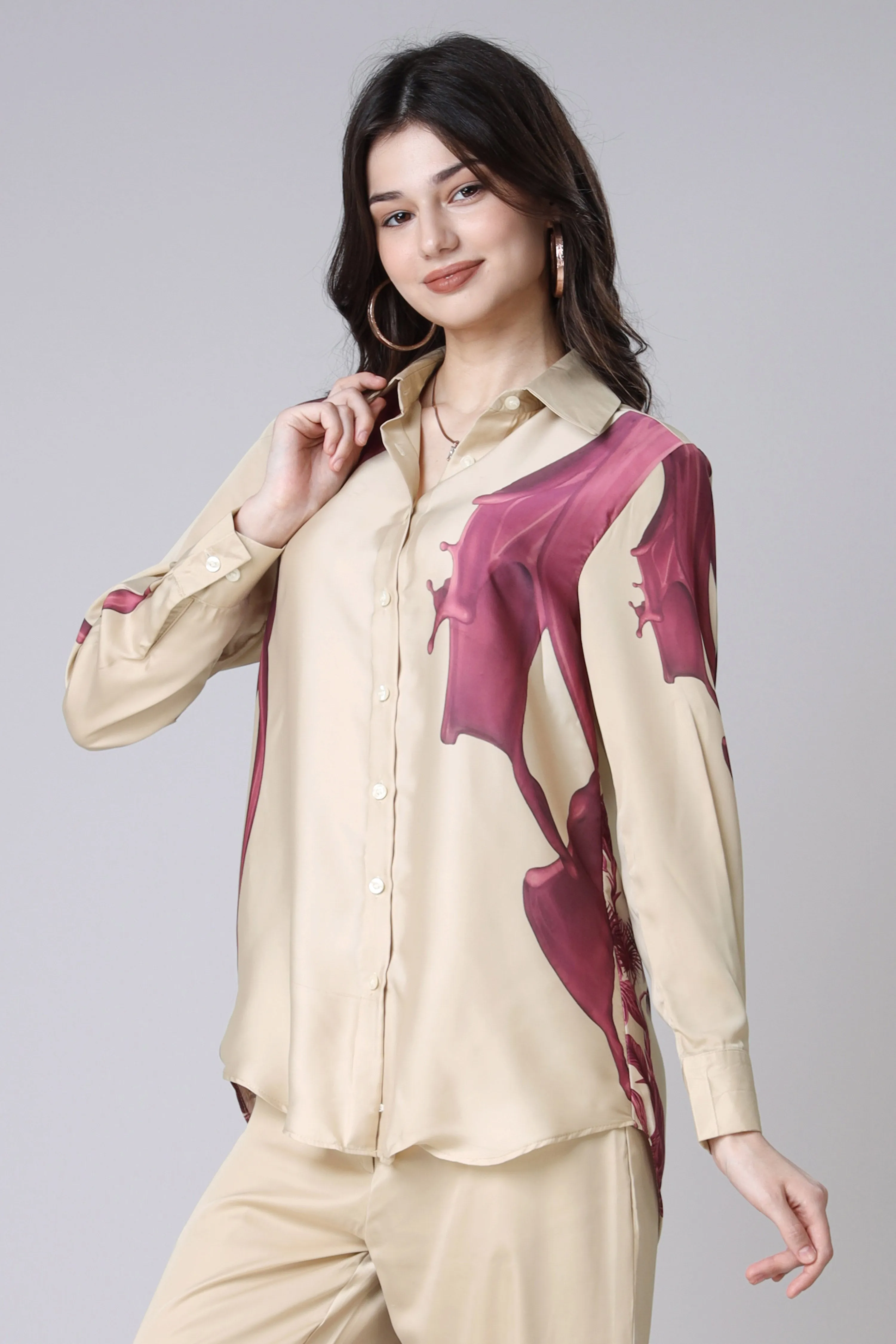 Attractive Caramel Comfort Fit Shirt