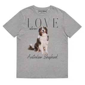 Australian Shepherd lovers, sustainable t-shirt