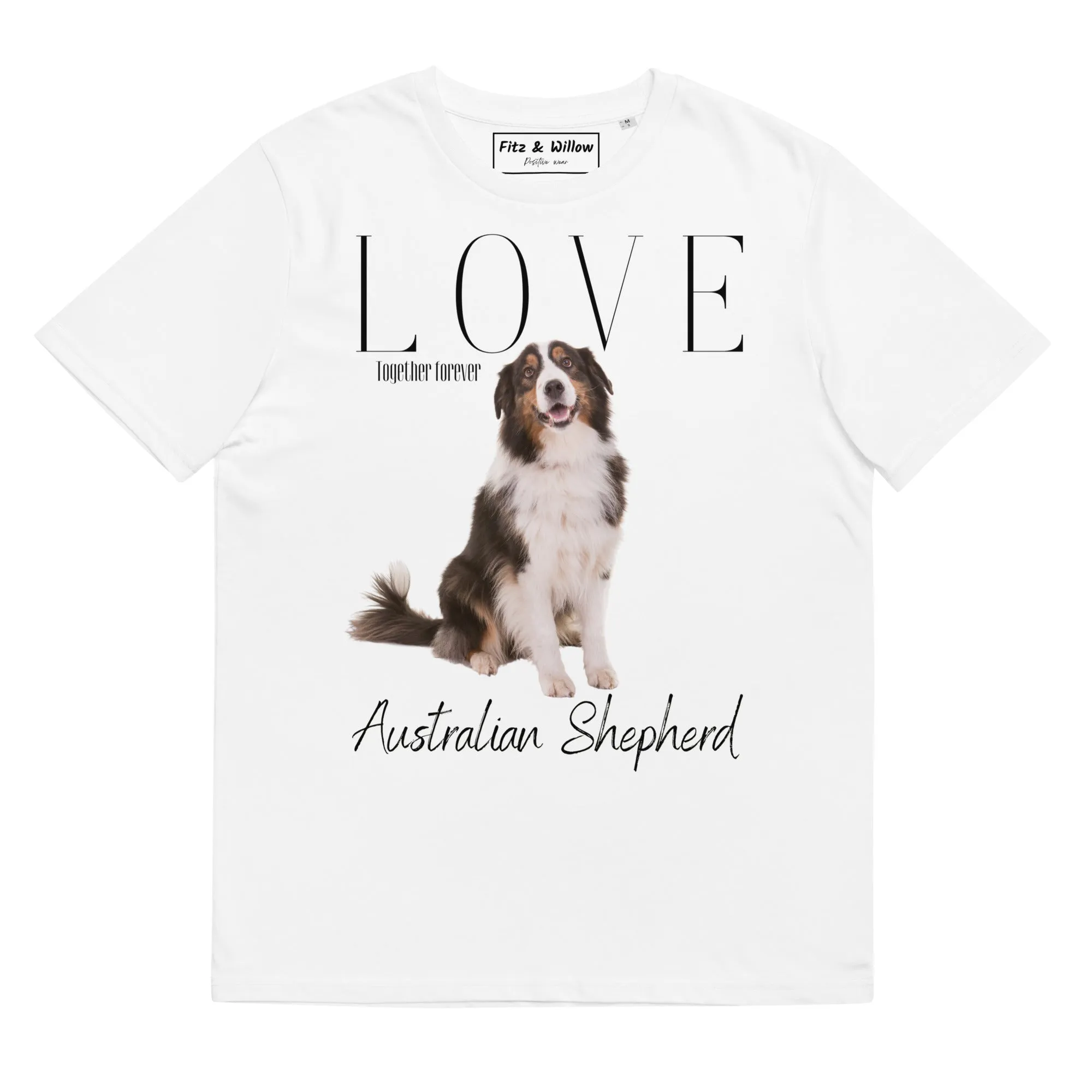 Australian Shepherd lovers, sustainable t-shirt