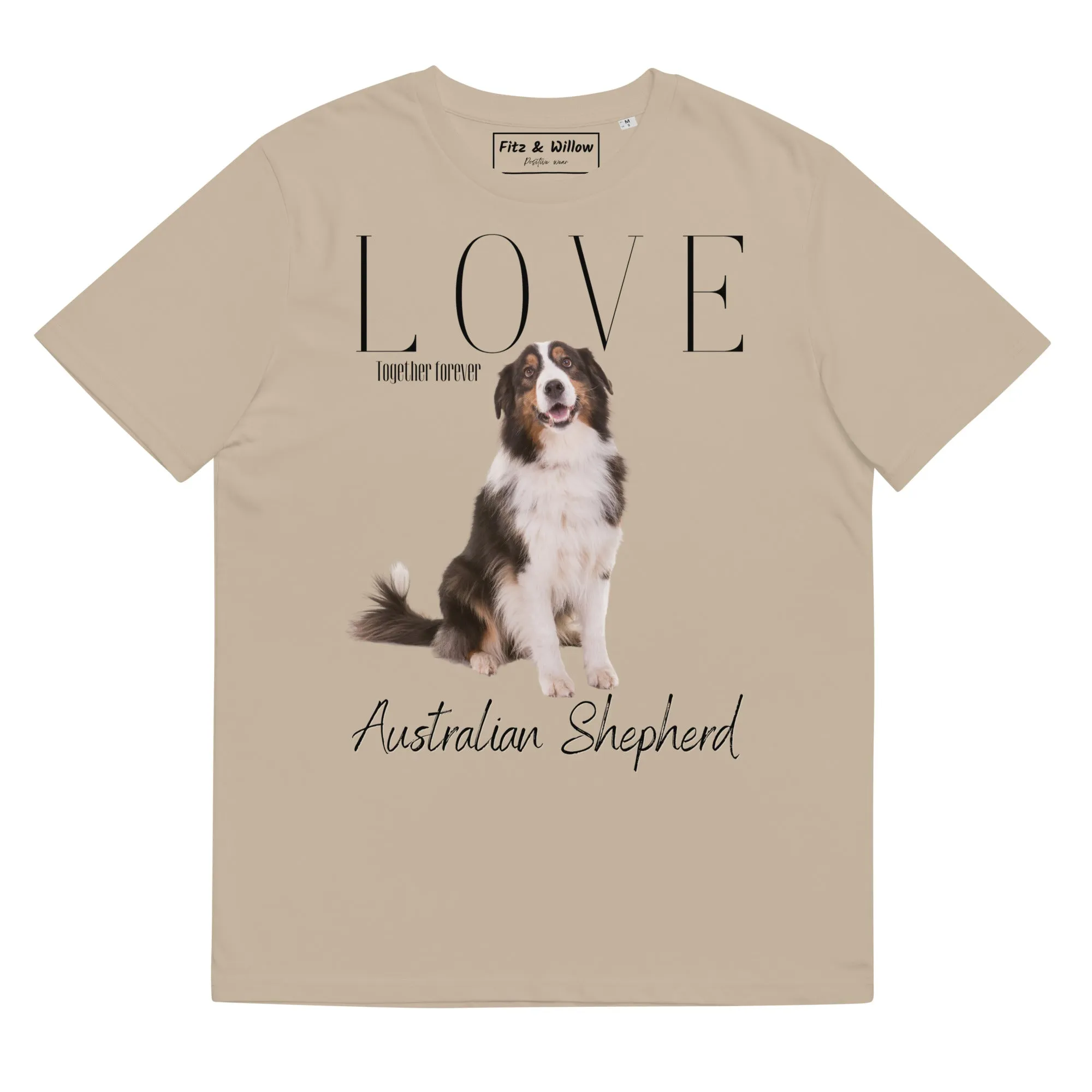 Australian Shepherd lovers, sustainable t-shirt