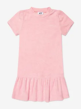 AY by AYLA Girls Towelling Mini Dress in Pink