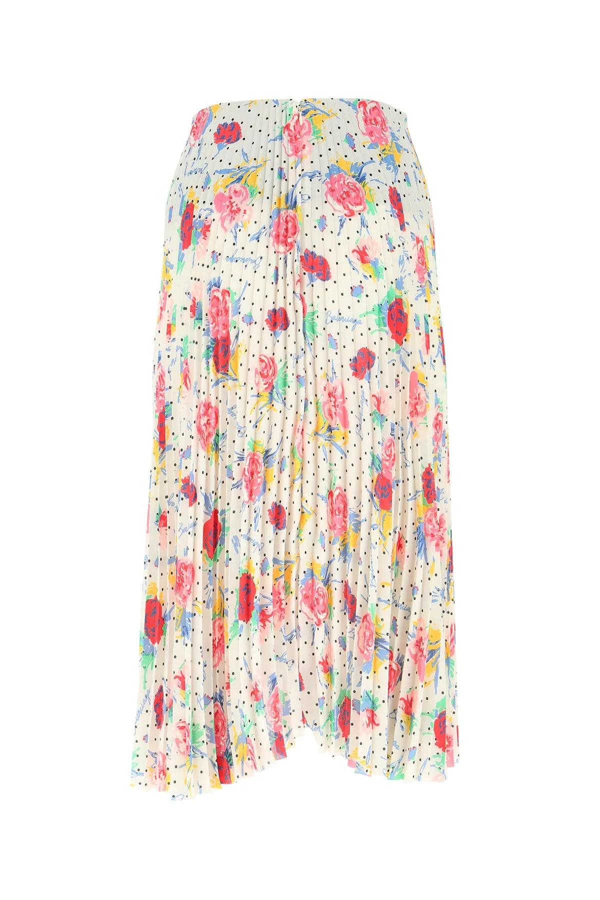 Balenciaga Pleated Printed Skirt