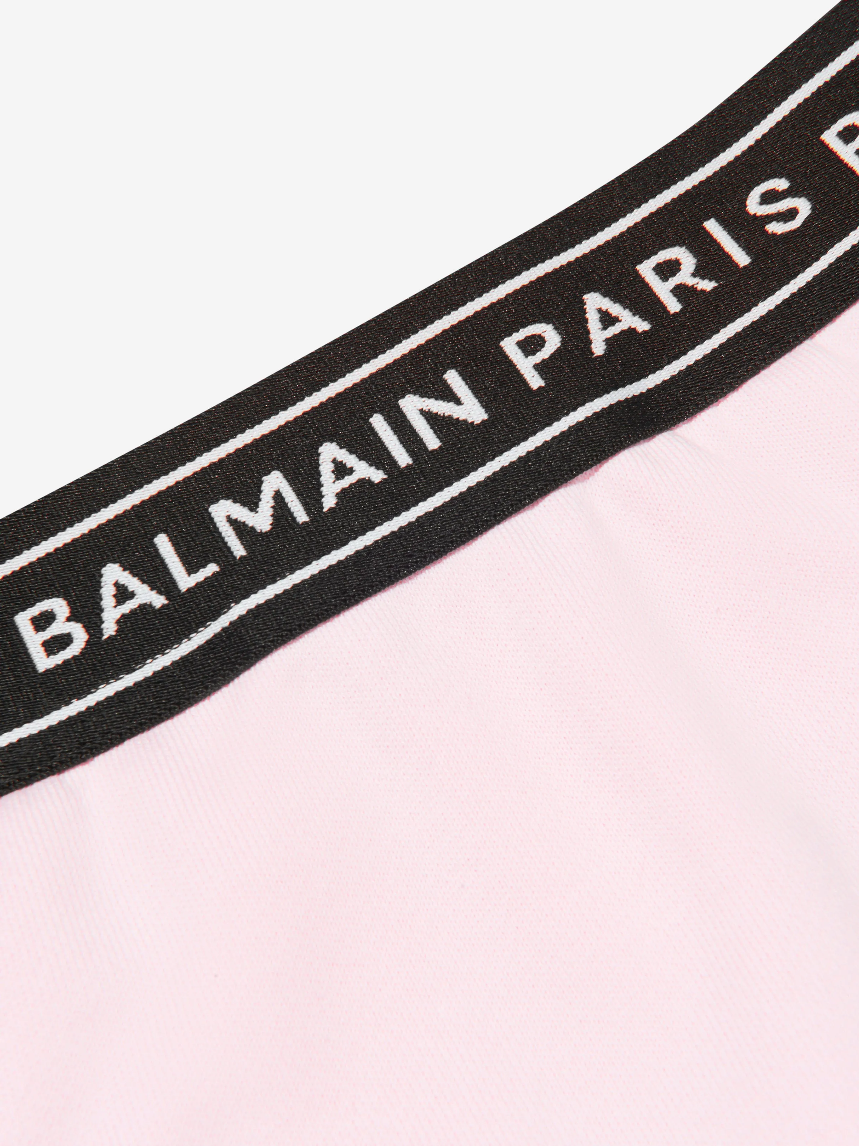 Balmain Girls Logo Skirt in Pink