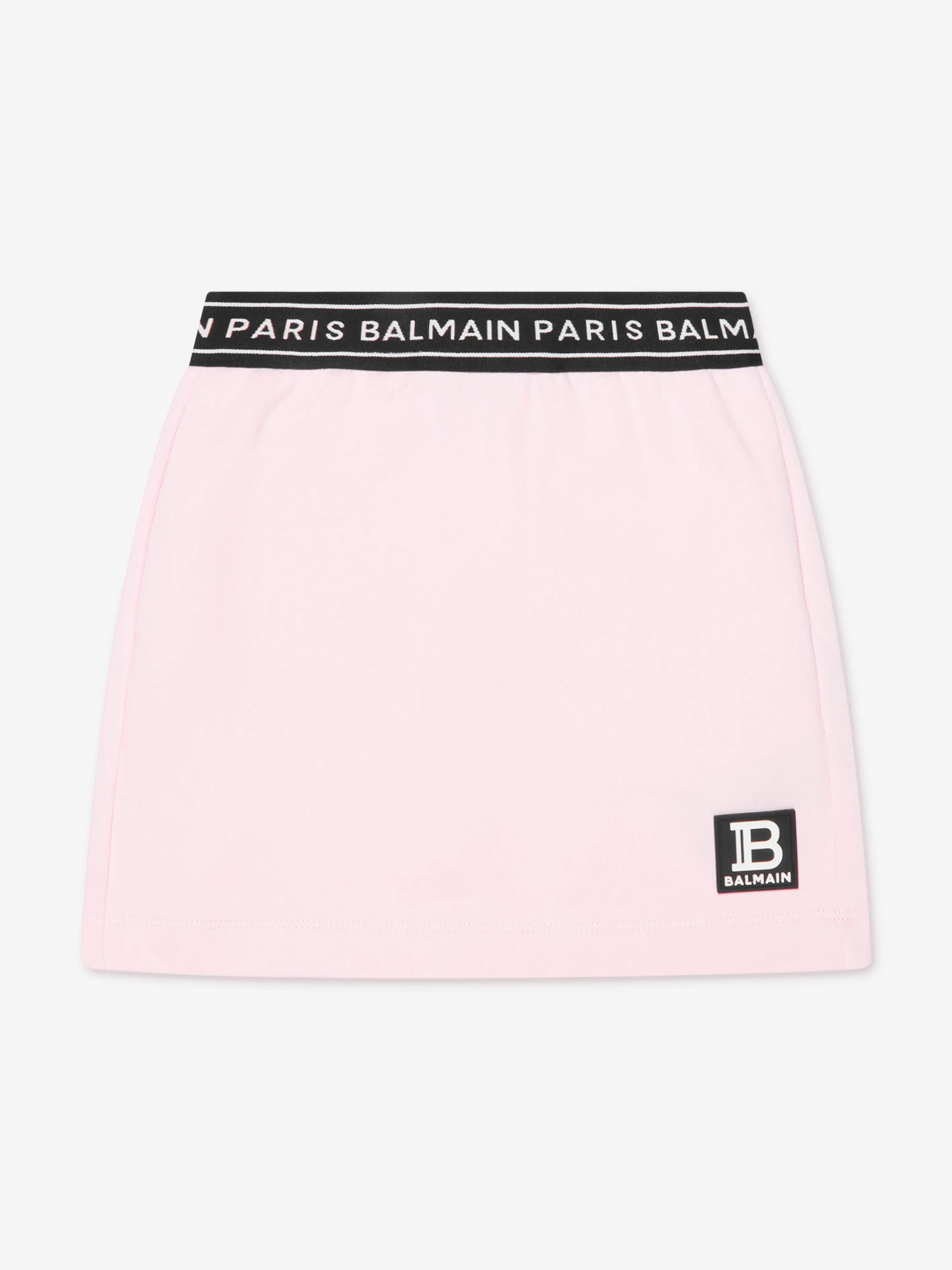 Balmain Girls Logo Skirt in Pink