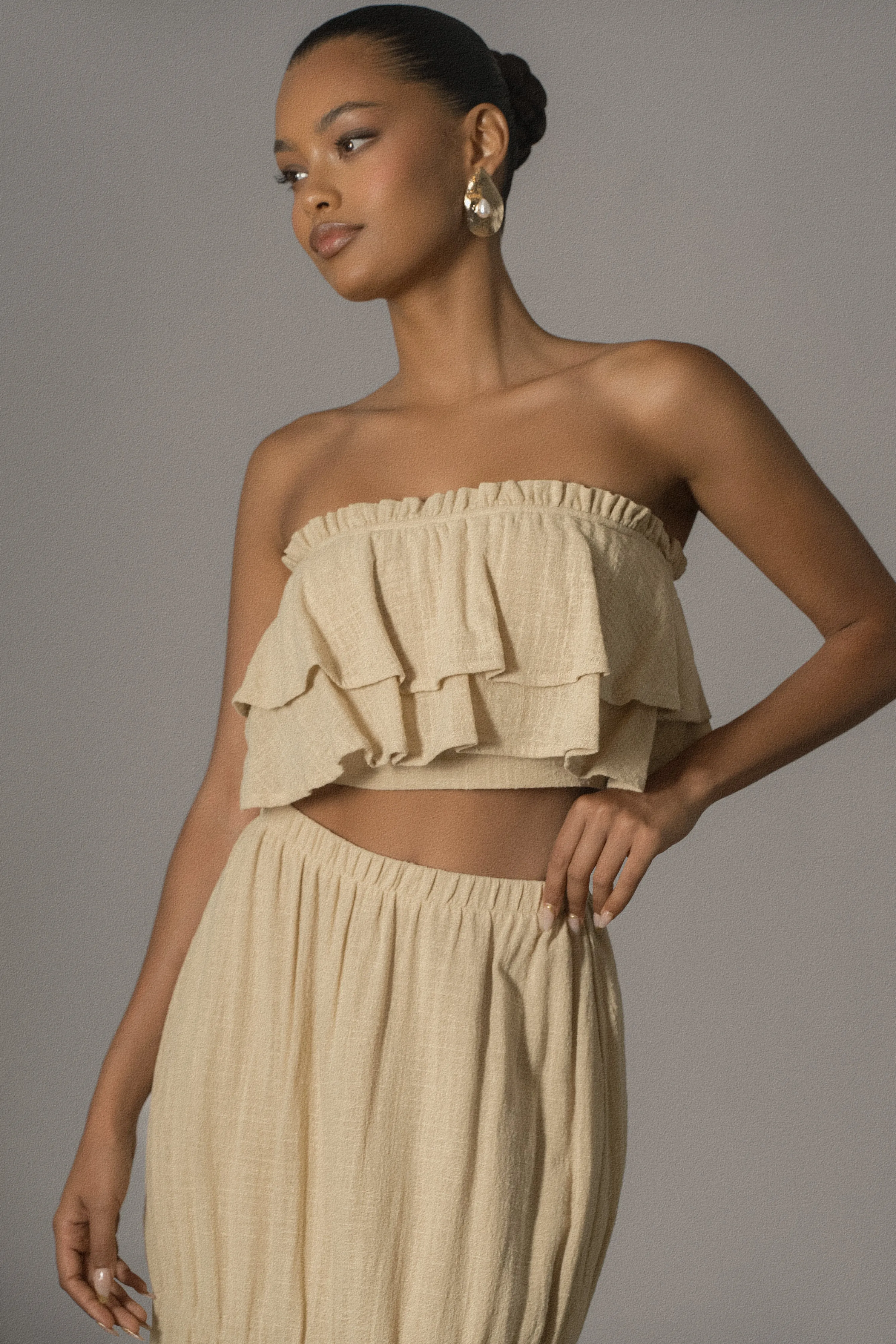 Beige By The Sea Skirt Set