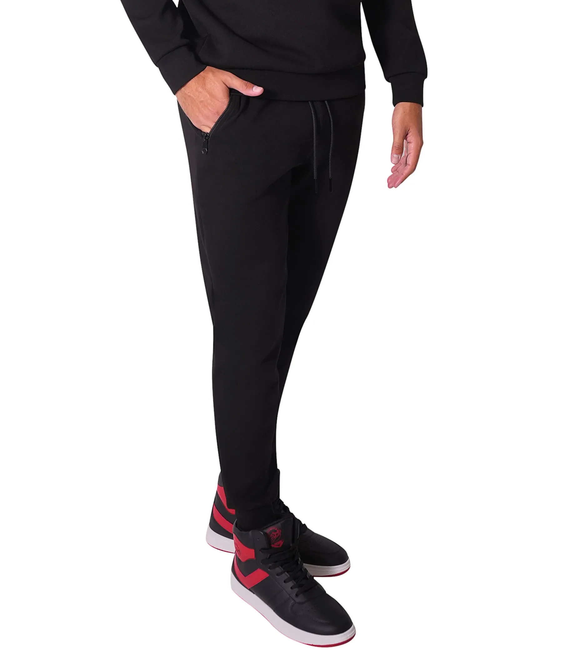 Bilby Side Zippers Black Jogger