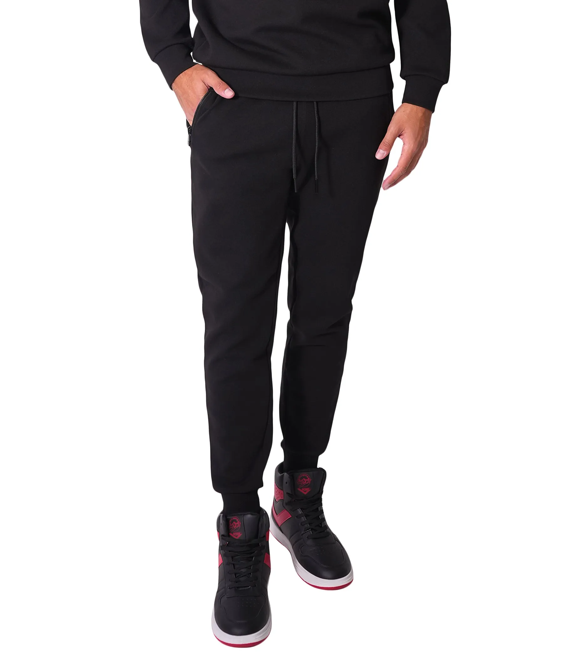 Bilby Side Zippers Black Jogger