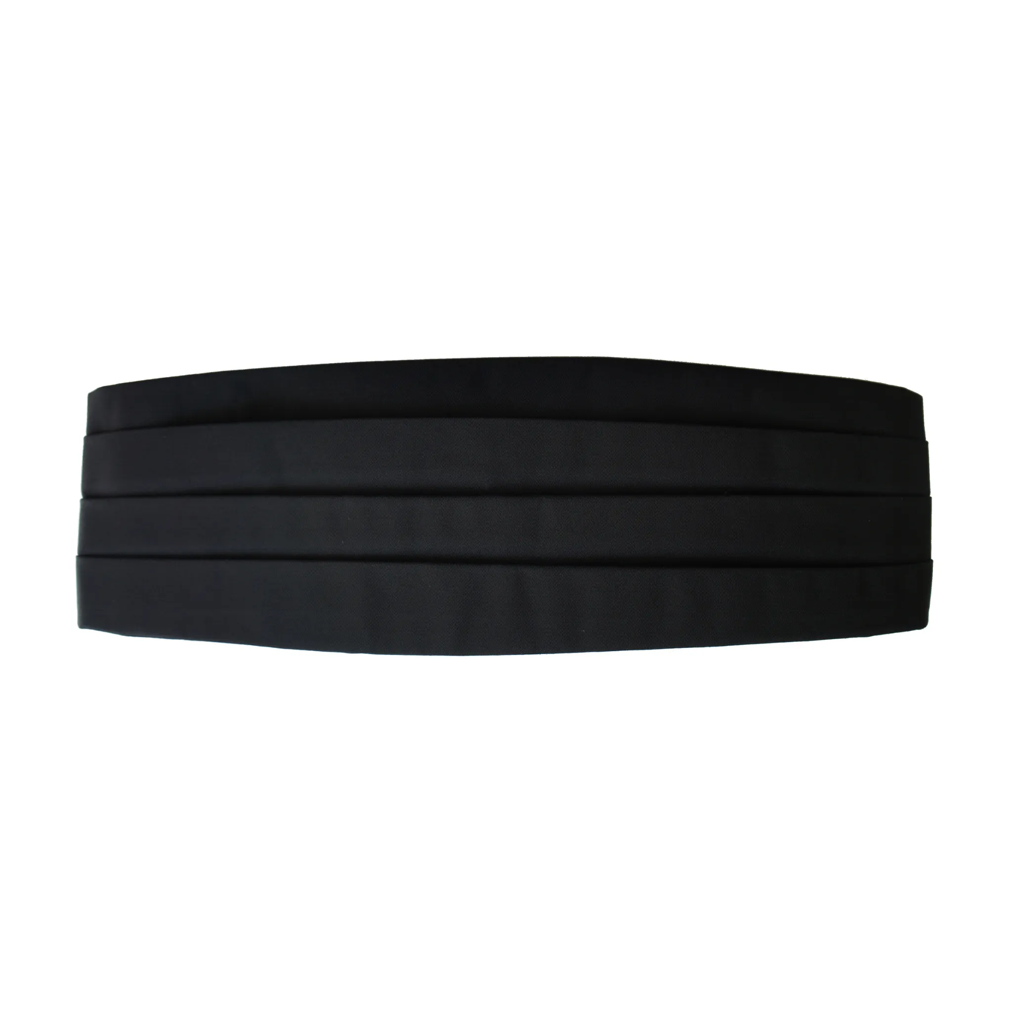 Black Barathea Silk Pleated Cummerbund