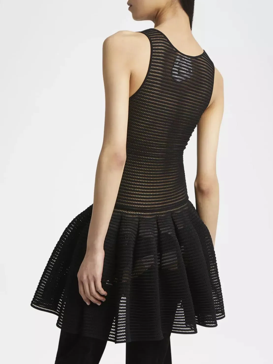 Black Crinoline Knit Dress with Under Slip