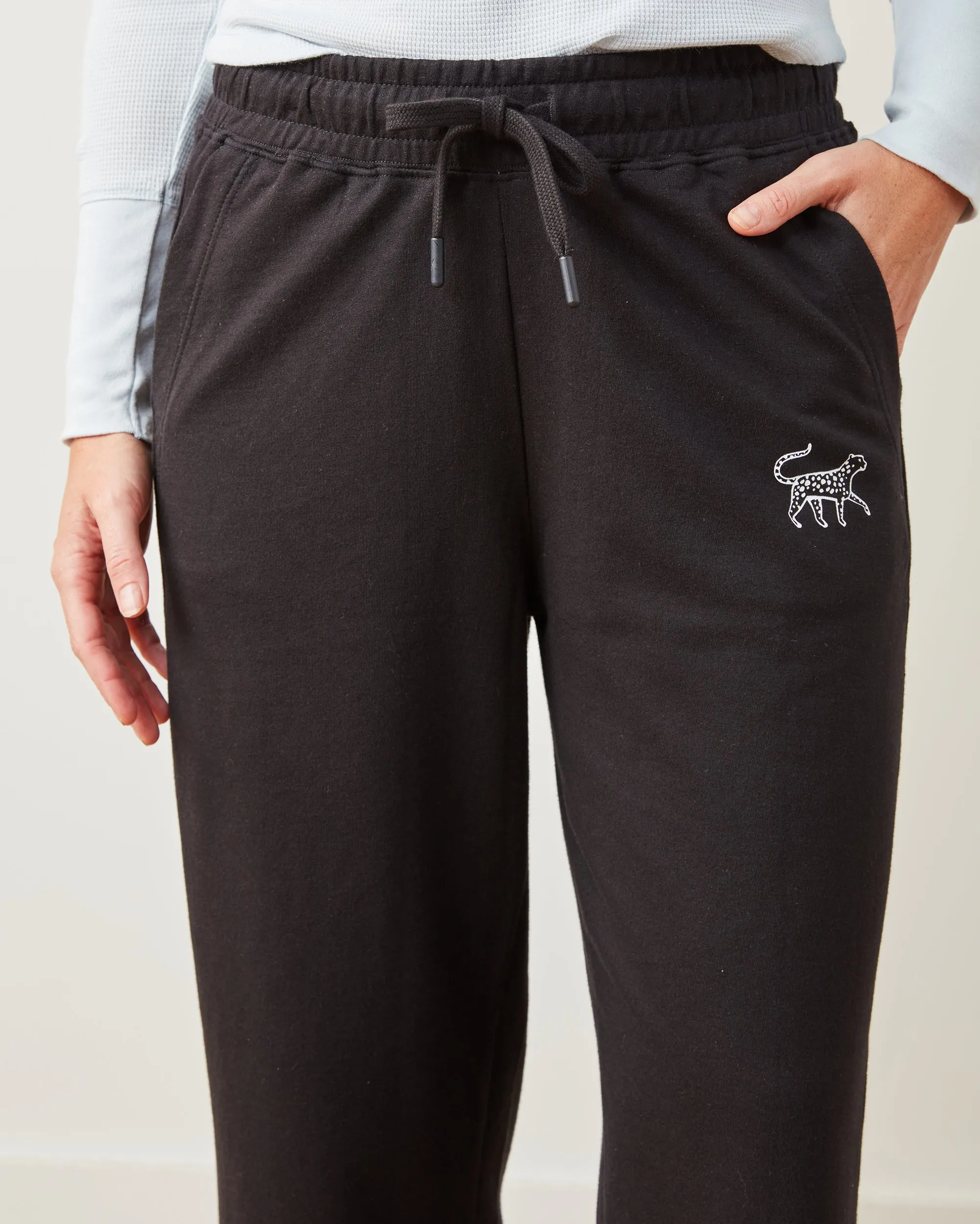 Black - Down Time Cropped Sweatpants - Cropped Sweatpants