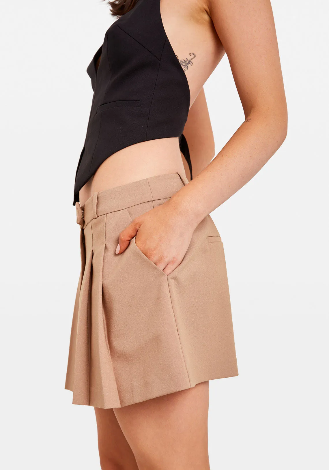 BLAIR MINI SKIRT TAN