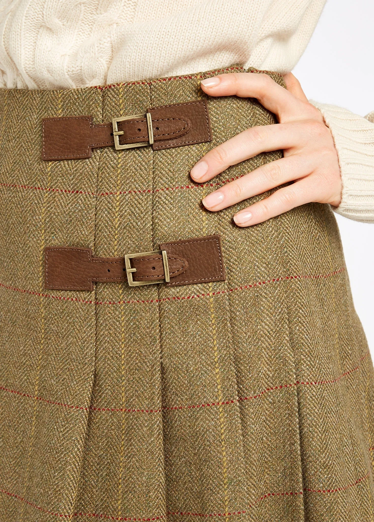 Blossom Tweed Skirt - Elm