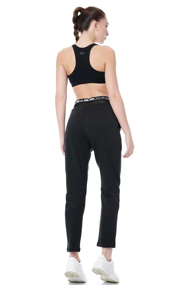 Bodytalk Women&#39;s Lifestyle 1191-901300-00100 Logo Band Black Pants