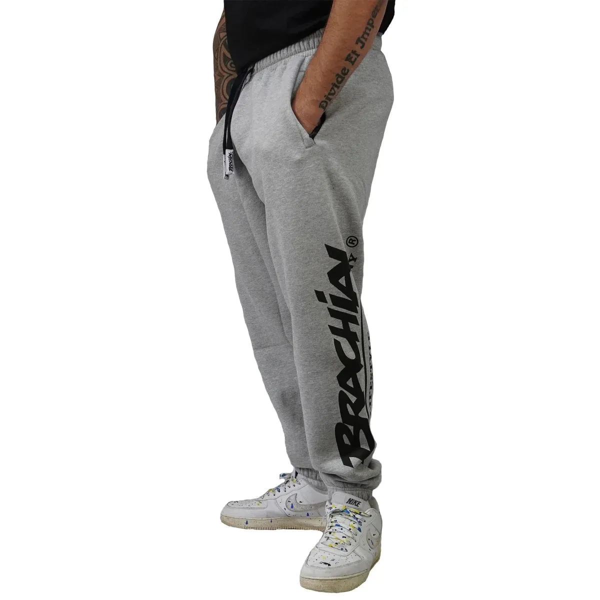 Brachial Tracksuit Trousers Smooth - Grey melange