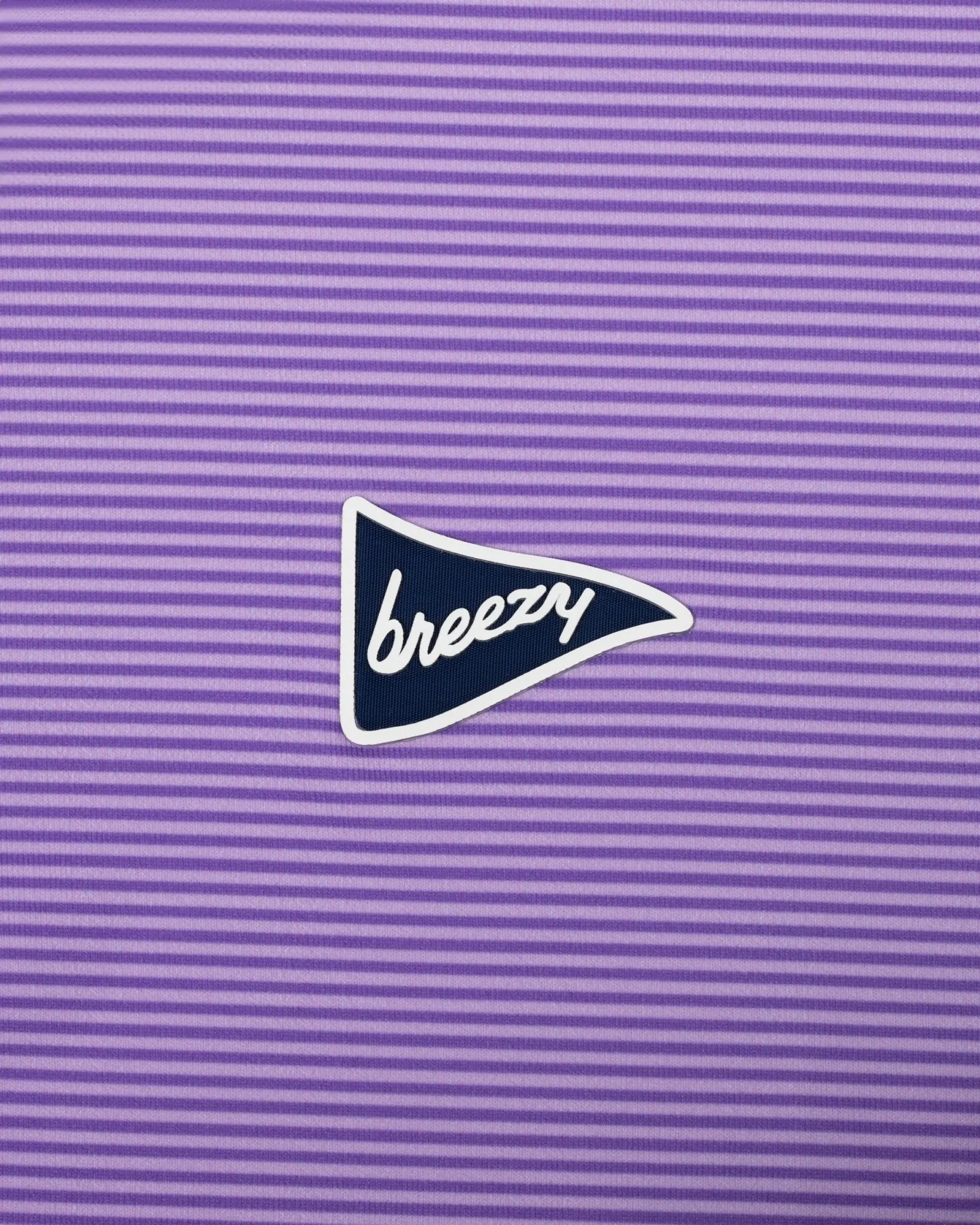 Breezy Golf The Purple Stripe Polo Shirt in Dark Purple Lavender