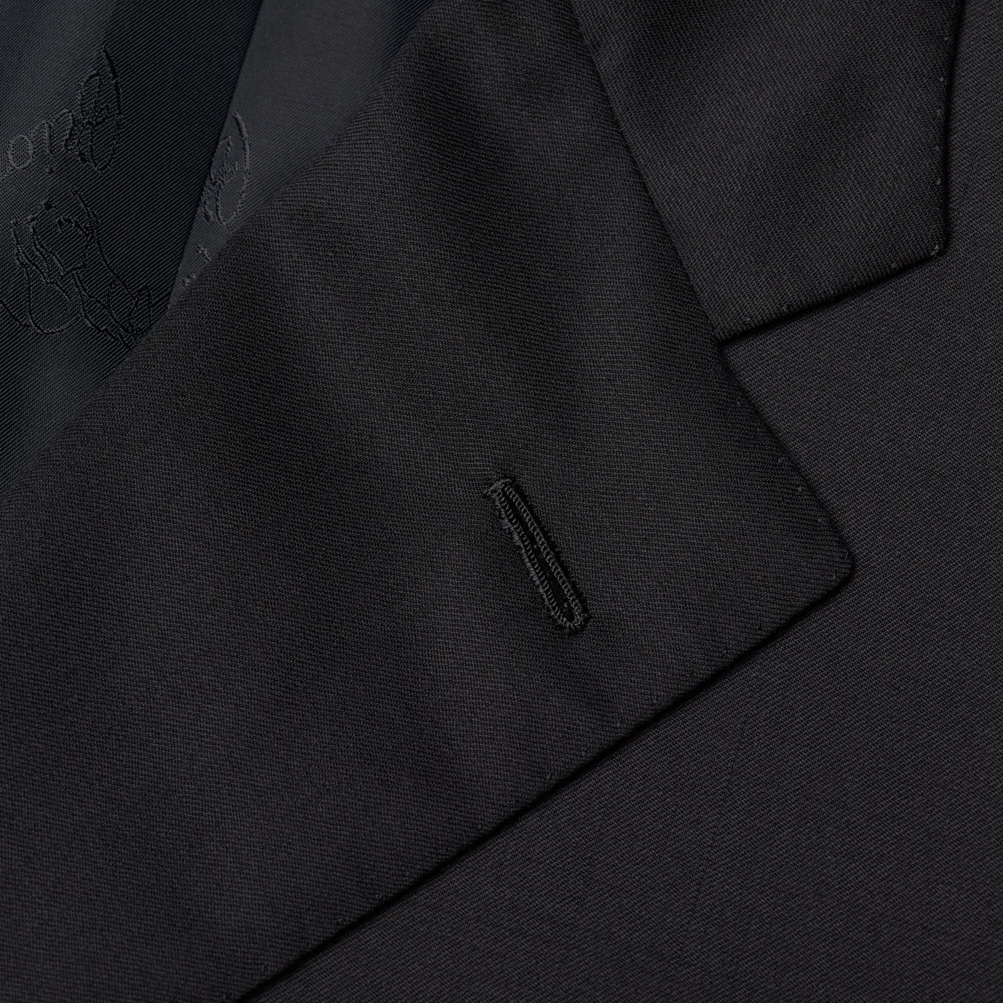 BRIONI "CHIGI" Handmade Black Wool Luxury Suit EU 60 NEW US 50