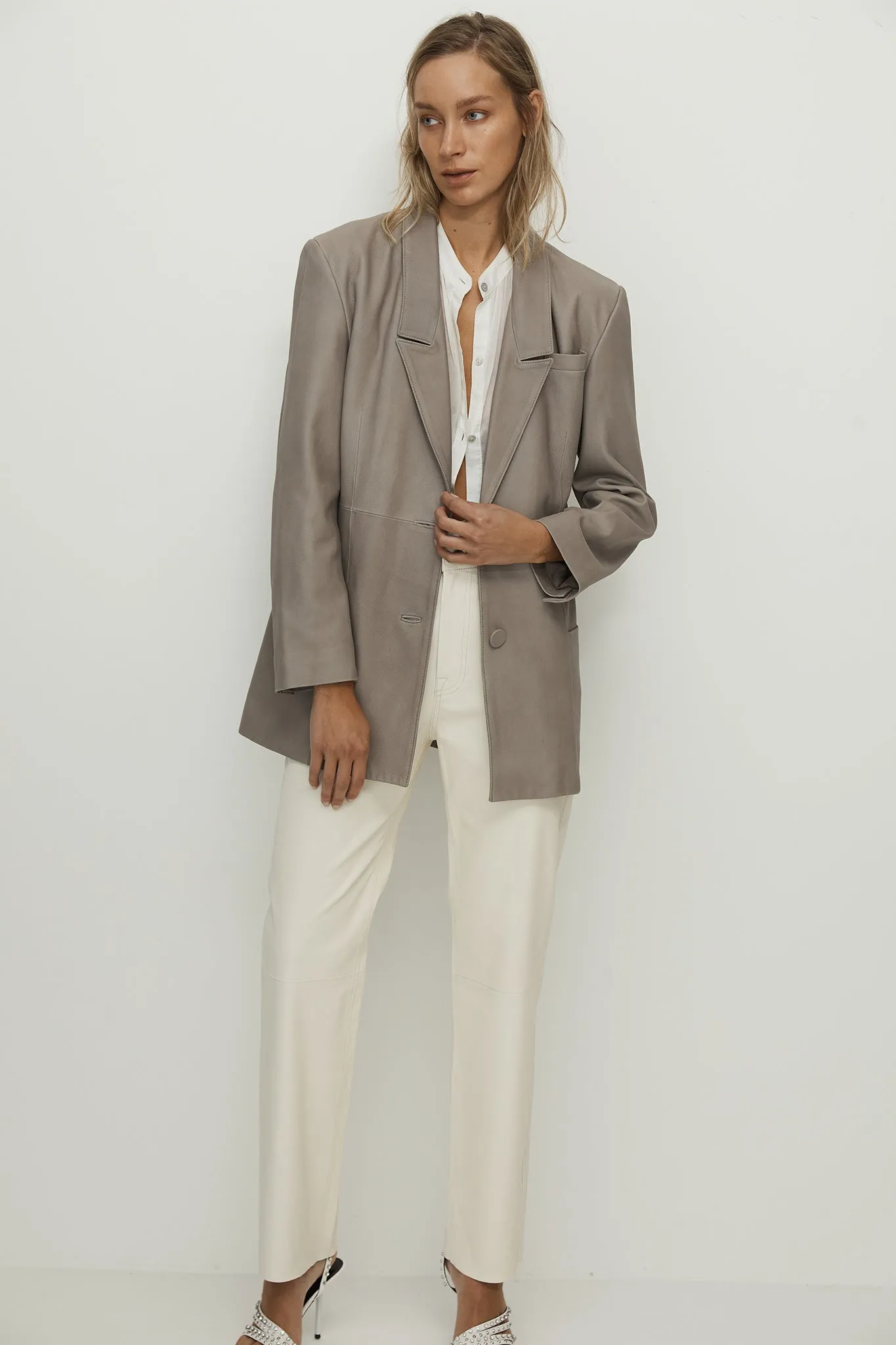 Broome Blazer Moonlight Grey Leather