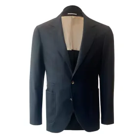 BRUNELLO CUCINELLI Black Wool Cashmere Blazer