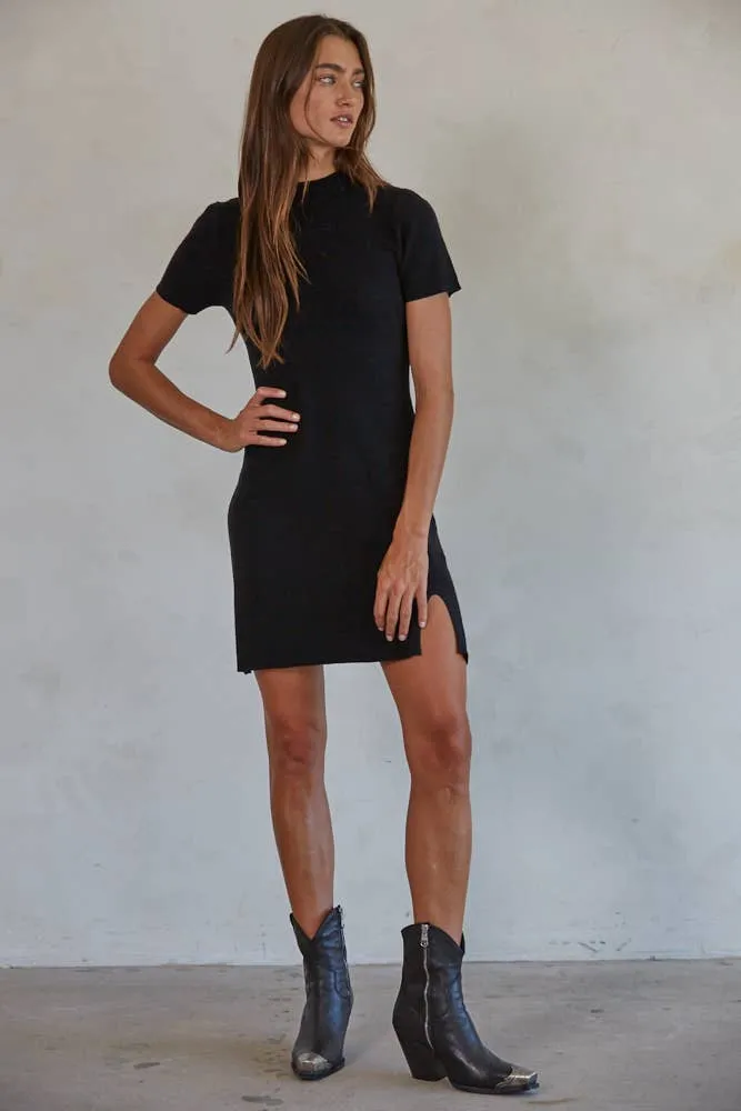 By Together Mock Neck Mini Dress