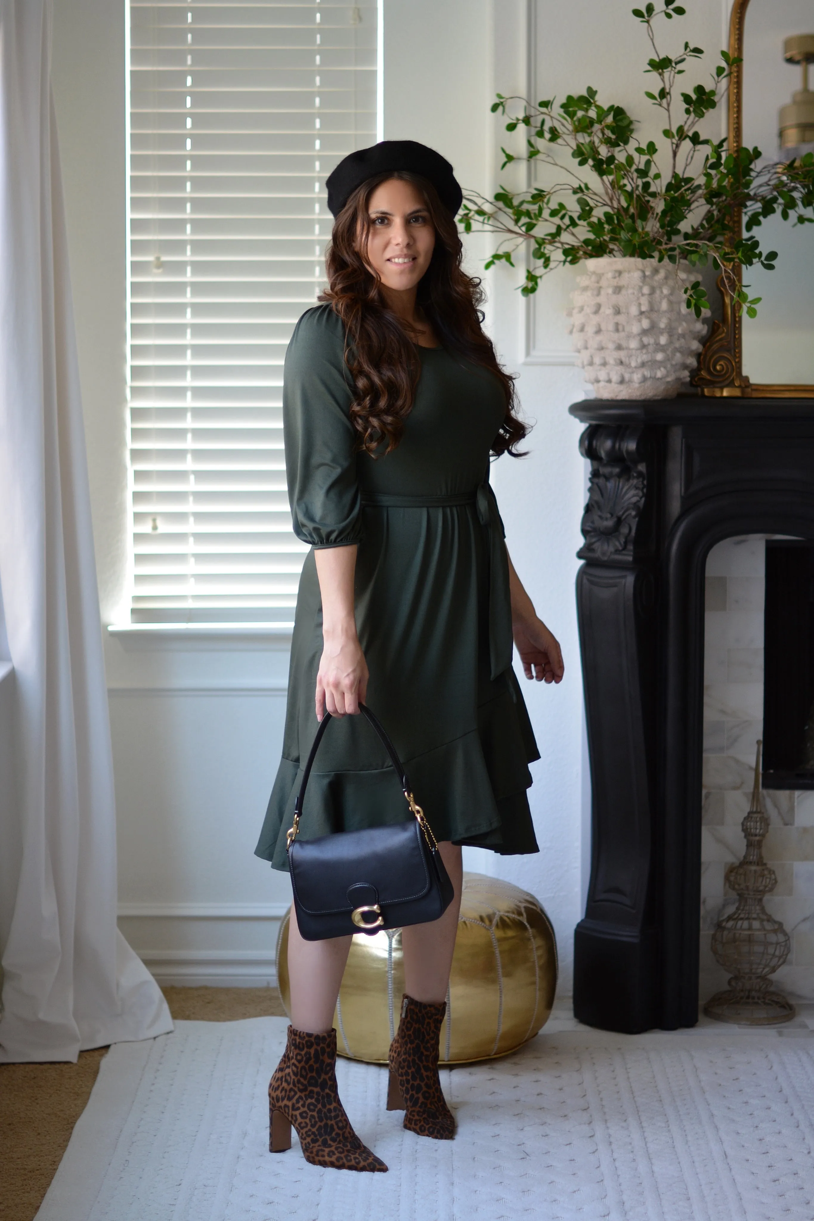 Cadence Dark Olive Dress