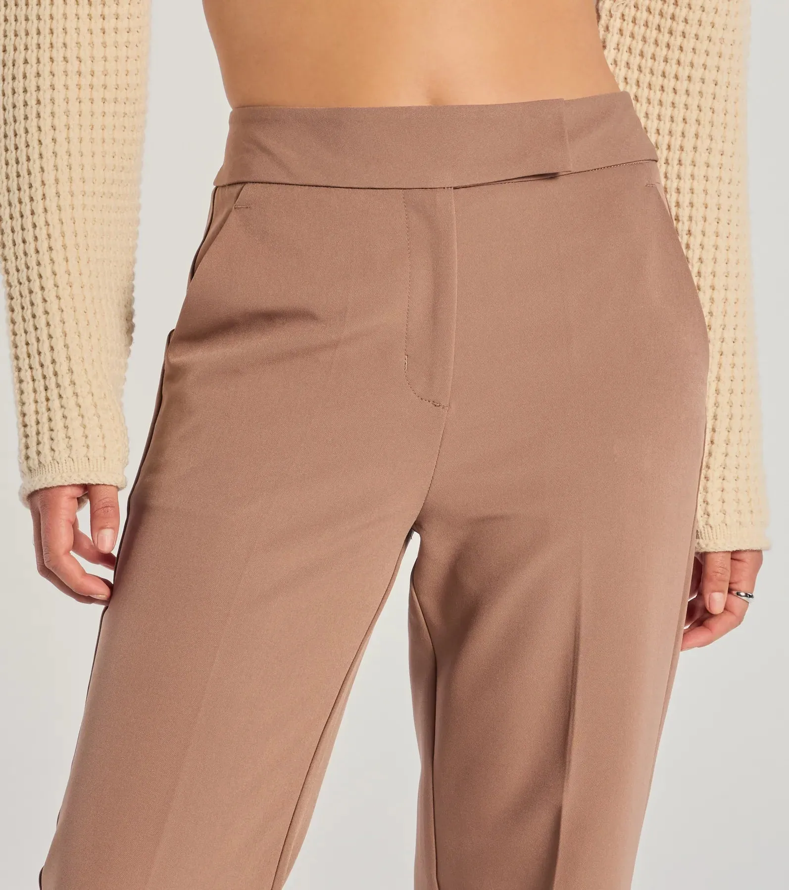 Casually Sleek Woven Trouser Pants