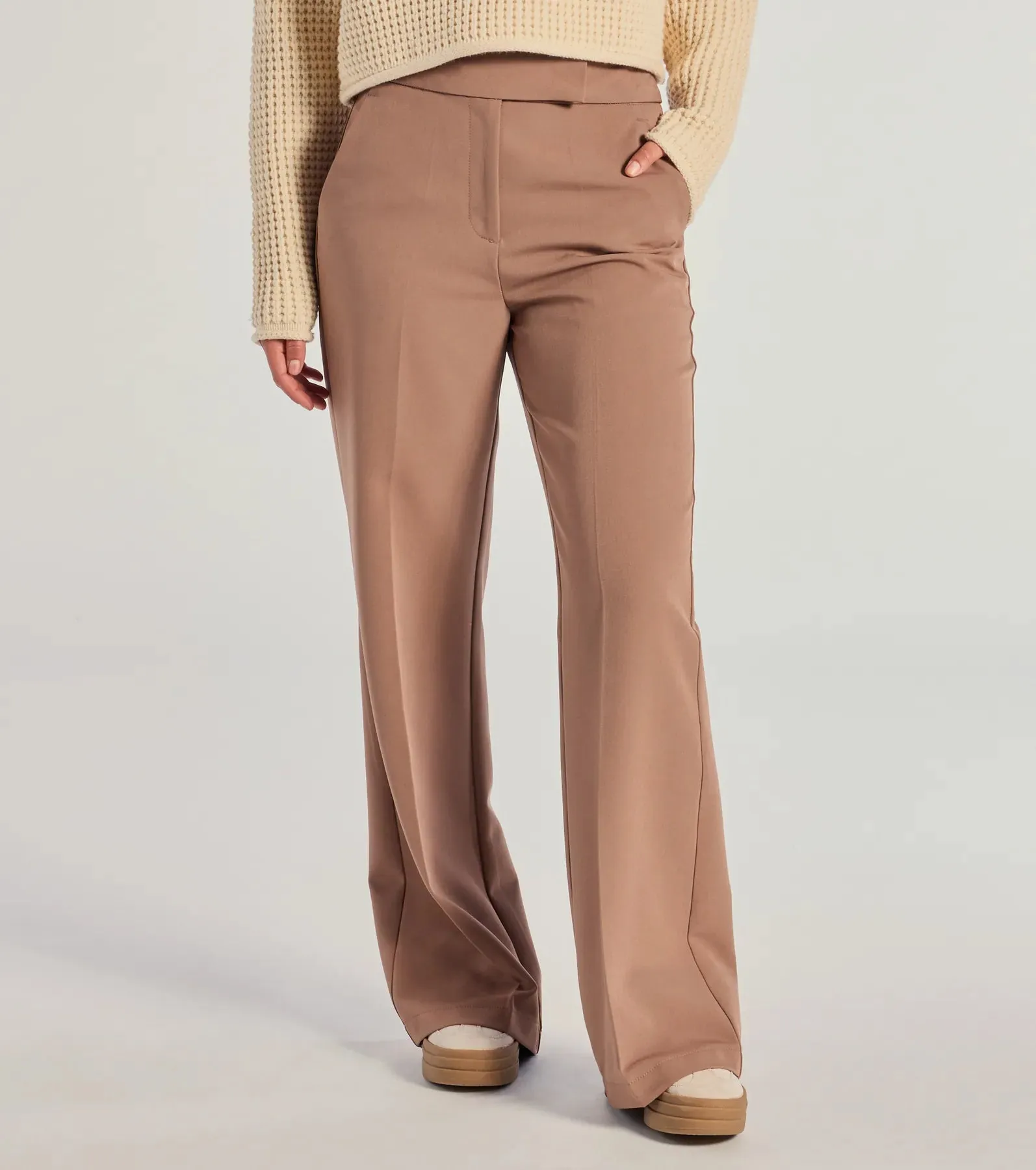 Casually Sleek Woven Trouser Pants